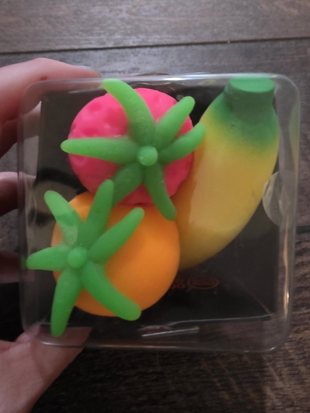 Schylling NeeDoh Groovy Fruit NeeDoh Mini 3 Pack Banana Strawberry Orange - Picture 2 of 5
